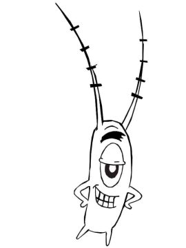 Desenho de Plankton para Colorir e Imprimir Pdf