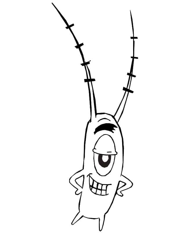 Desenho de Plankton para Colorir e Imprimir Pdf