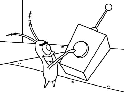 Desenho de Plankton para Colorir Pdf