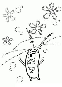 Plankton Bob Esponja para Colorir