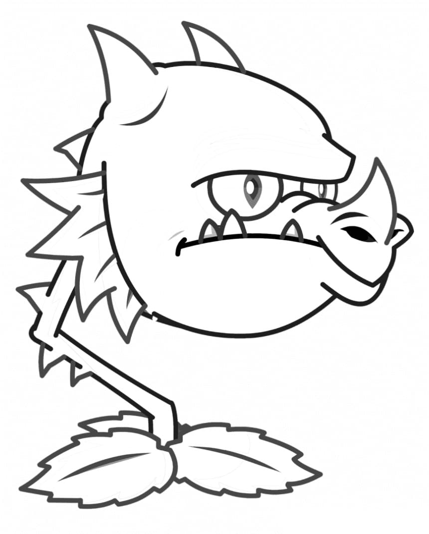Desenho de Boca de Dragon para Colorir