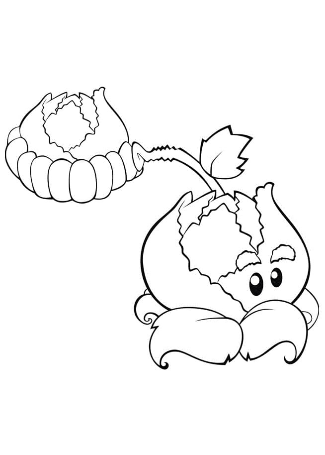 Desenho de Couvepulta de Plants Vs Zombies para Colorir