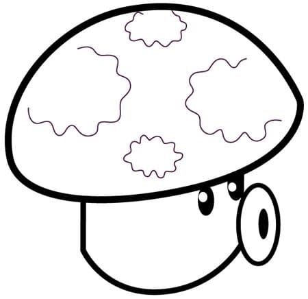 Desenho de Gasogumelo de Plants Vs Zombies para Colorir