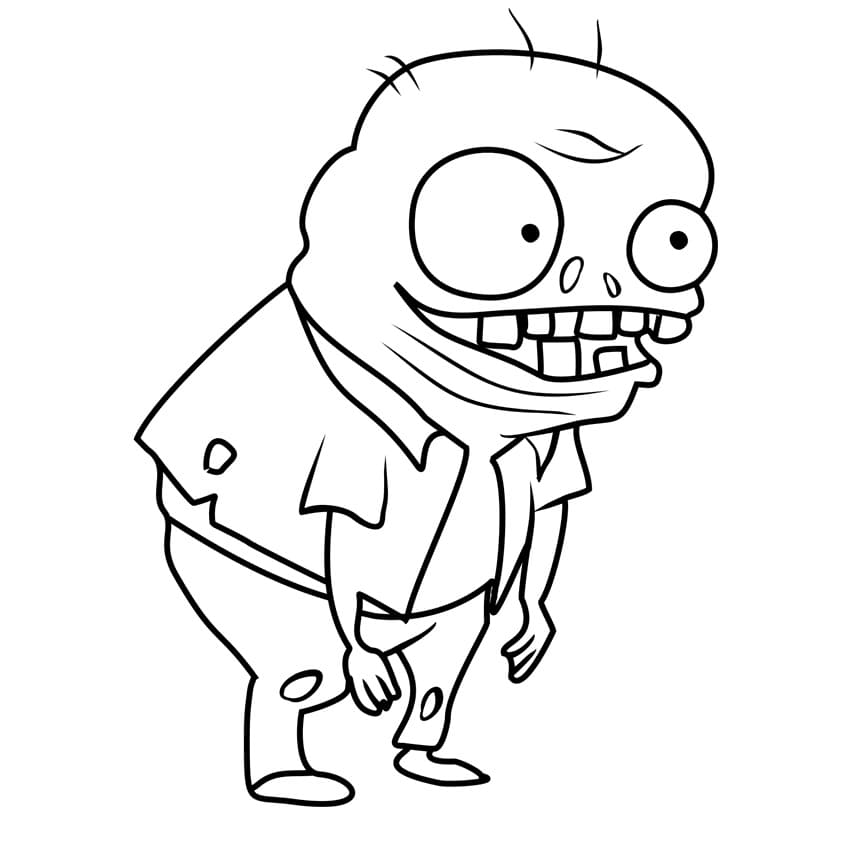Desenho de Imp Zumbi de Plants Vs Zombies para Colorir