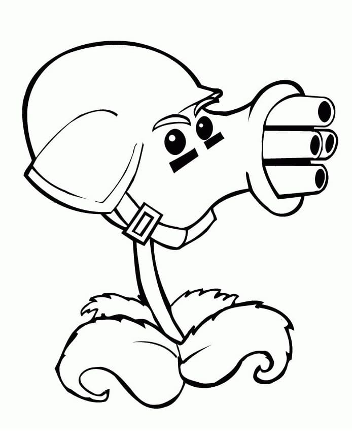 Desenho de Metralhervilha de Plants Vs Zombies para Colorir