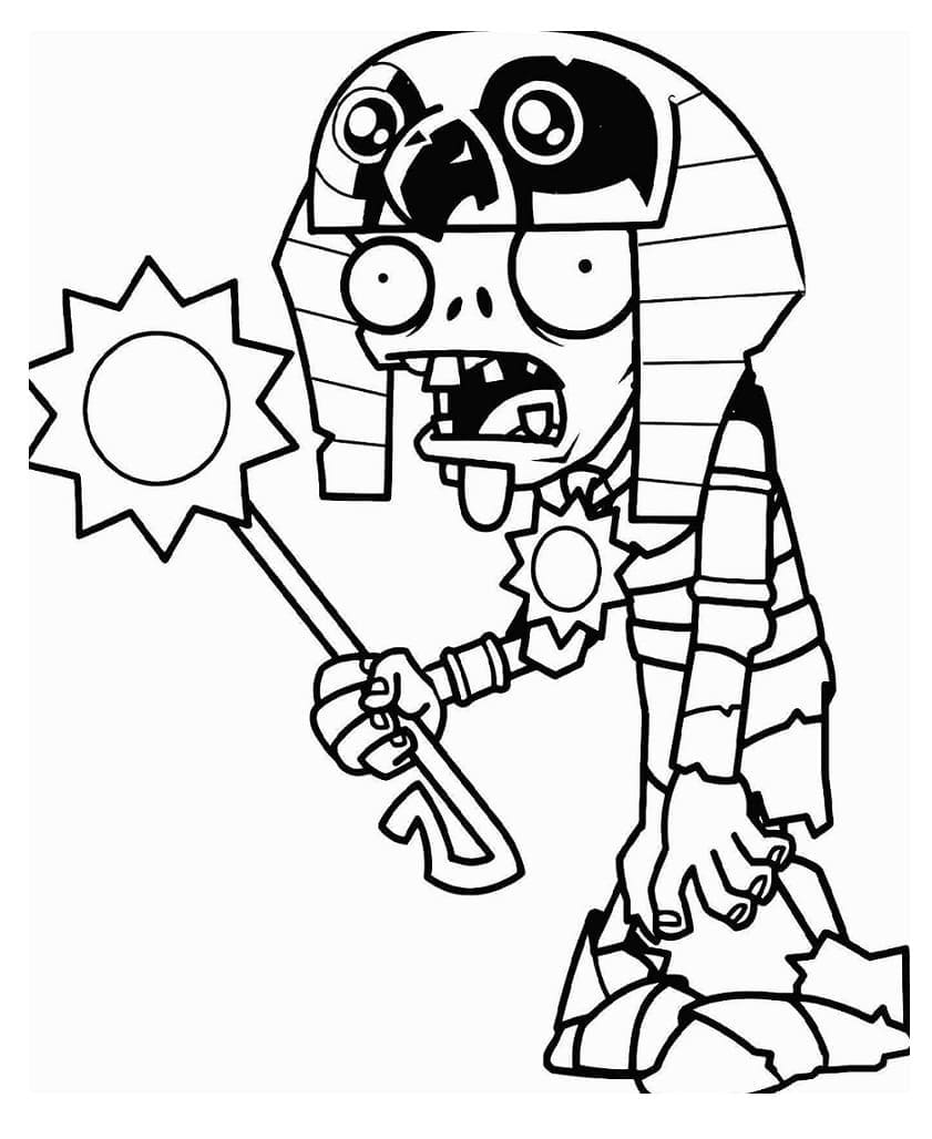 Desenho de Rã Zombie de Plants Vs Zombies para Colorir