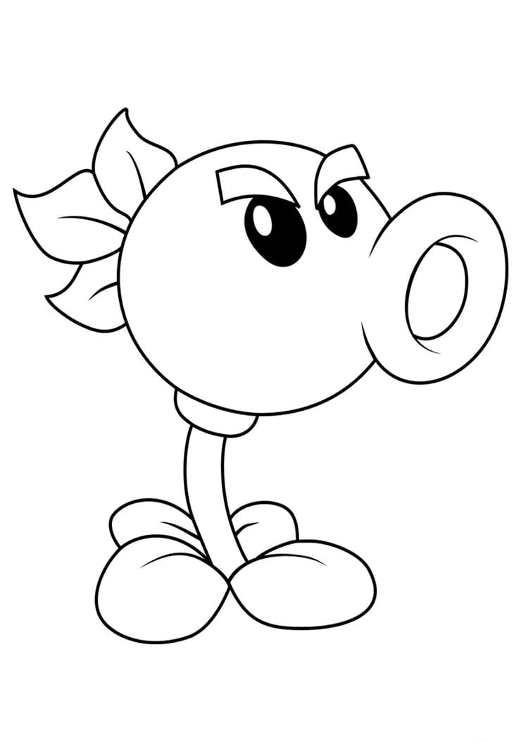 Desenho de Repeater de Plants Vs Zombies para Colorir