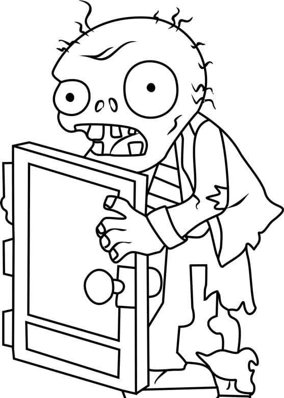 Desenho de Screen Door Zombie para Colorir