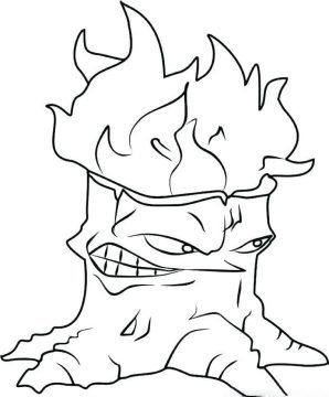 Desenho de Torchwood de Plants Vs Zombies para Colorir