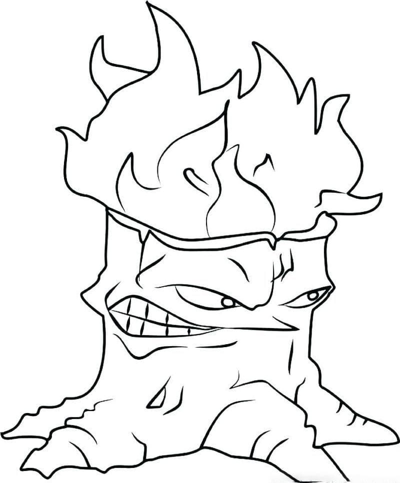 Desenho de Torchwood de Plants Vs Zombies para Colorir