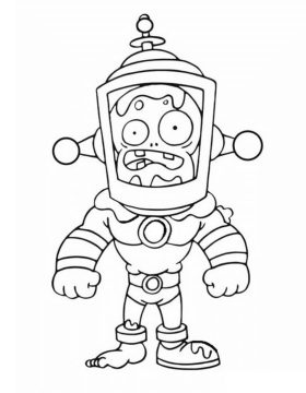 Desenho de Toxic Brains de Plants Vs Zombies para Colorir