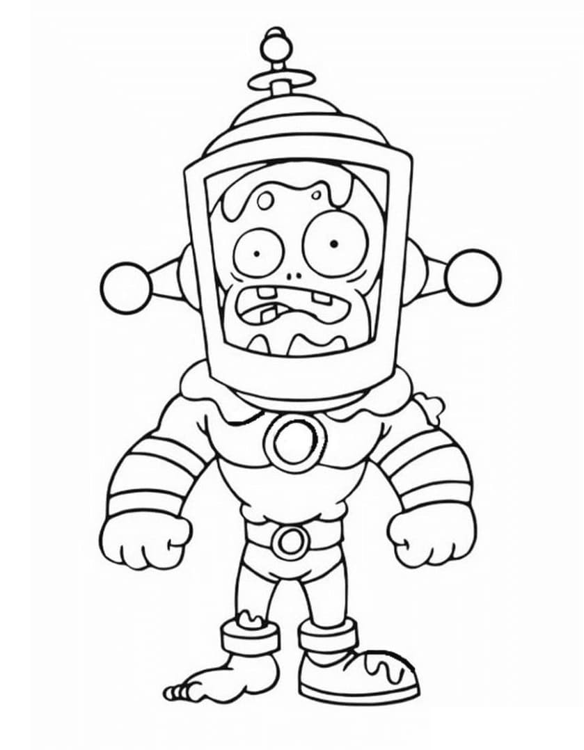 Desenho de Toxic Brains de Plants Vs Zombies para Colorir