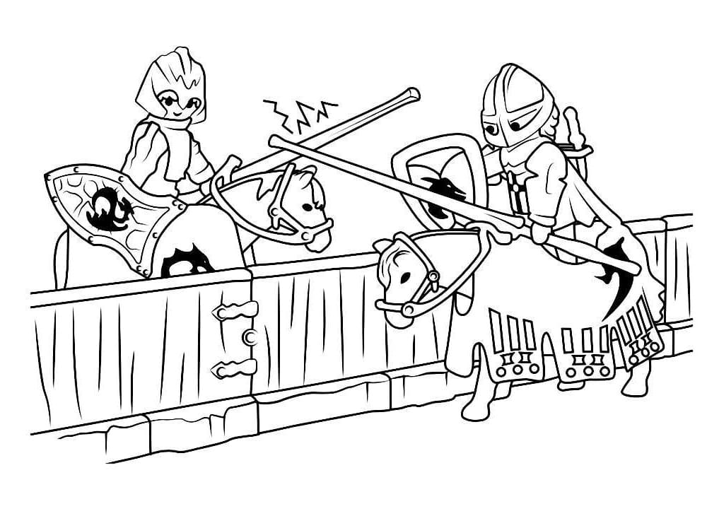 Desenho de Playmobil Download para Colorir Pdf