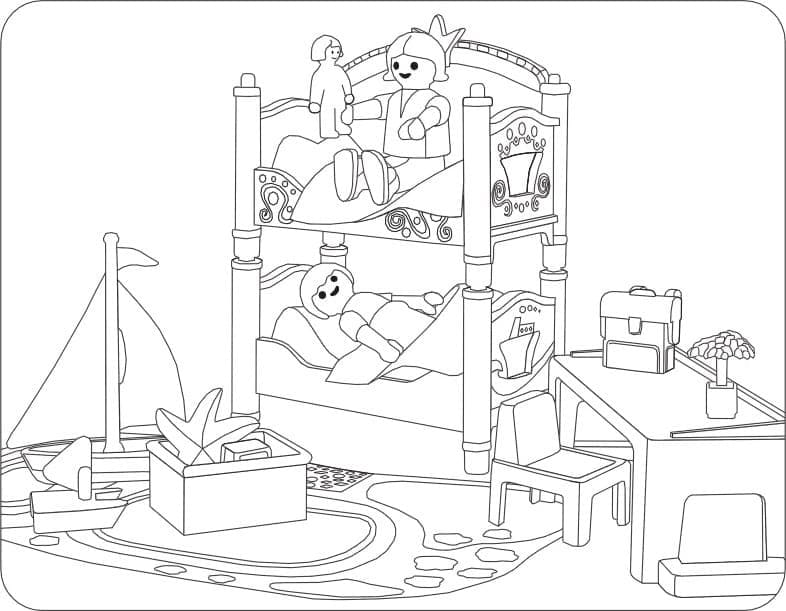 Desenho de Playmobil Download para Pintar e Colorir