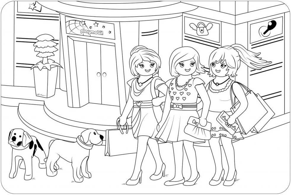 Desenho de Playmobil Grátis para Colorir Pdf