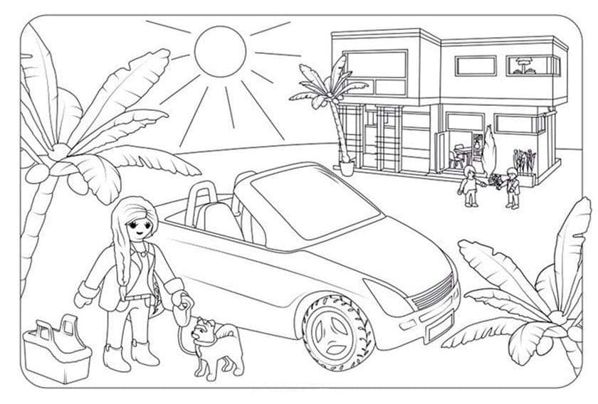 Desenho de Playmobil Grátis para Imprimir e Colorir