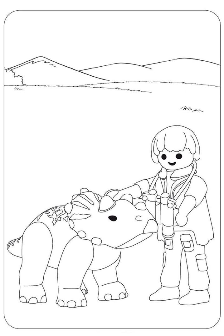 Desenho de Playmobil Grátis para Pintar e Colorir