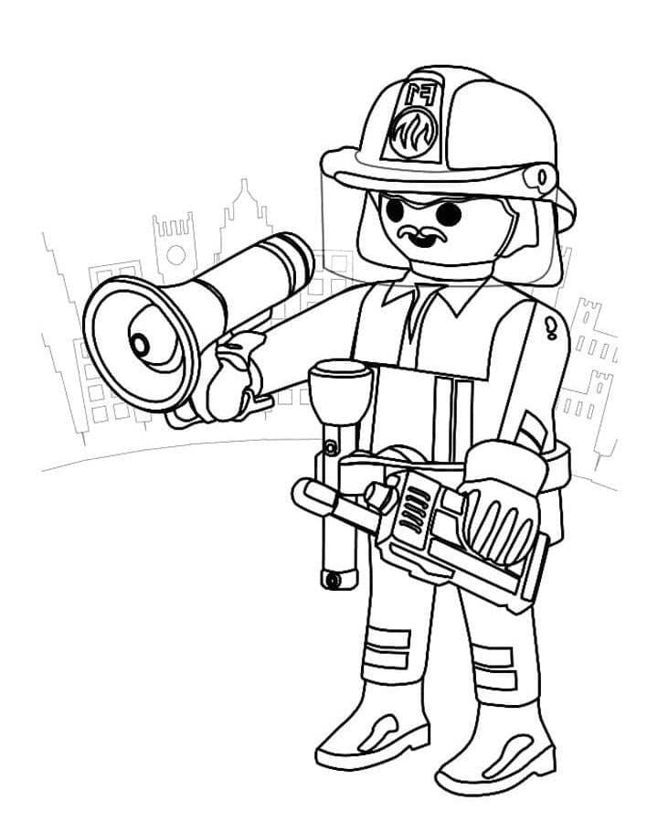 Desenho de Playmobil Imprimivel para Colorir Grátis