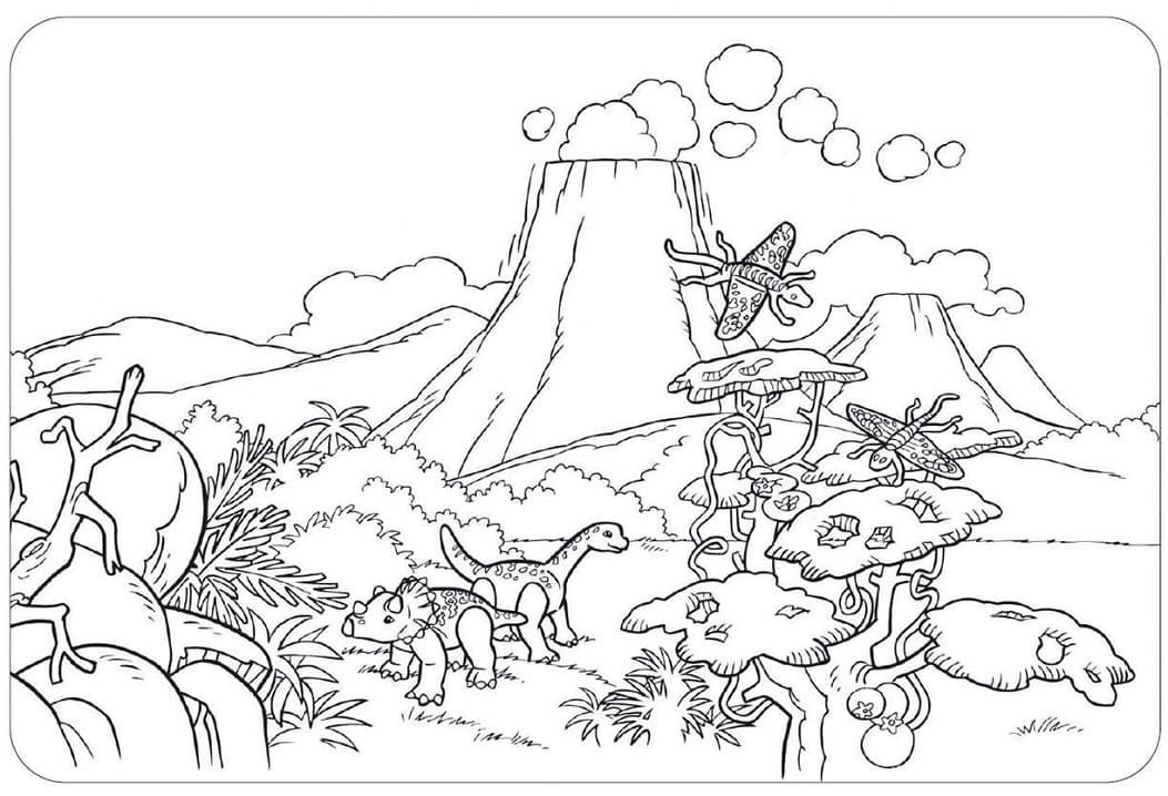 Desenho de Playmobil Jurássico Imprimivel para Imprimir e Colorir