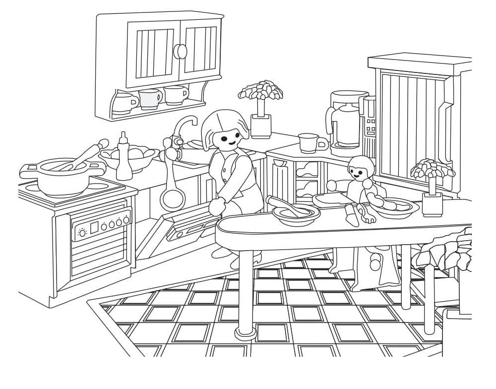 Desenho de Playmobil para Colorir Download