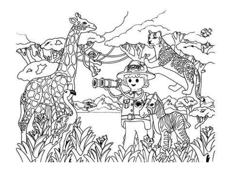 Desenho de Playmobil para Pintar Pdf grátis