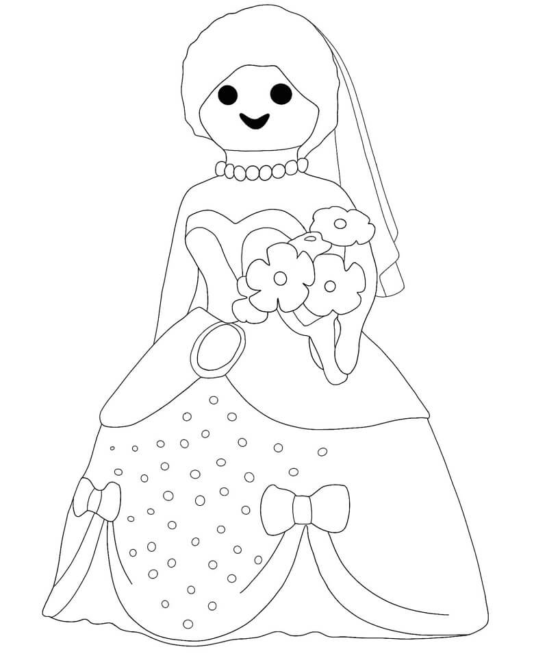 Desenho de Playmobil Pdf para Colorir