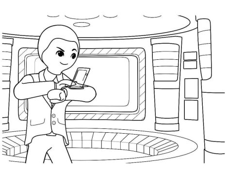 Desenho de Playmobil Pdf para Pintar e Colorir