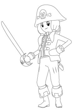 Desenho de Playmobil Pirata grátis Download para Colorir