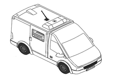 Desenho de Playmobil veículo Pdf Imprimível para Colorir