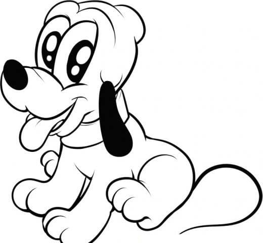 Desenho de Bebê Pluto para Colorir