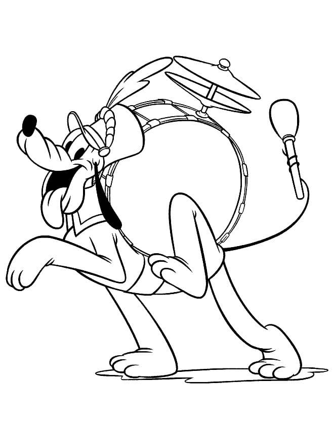 Desenho de Disney Pluto para Colorir
