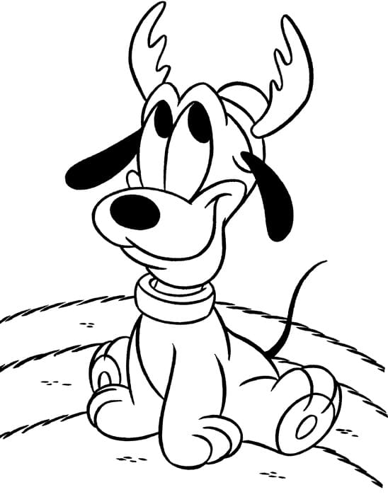 Desenho de Pequeno Pluto para Colorir