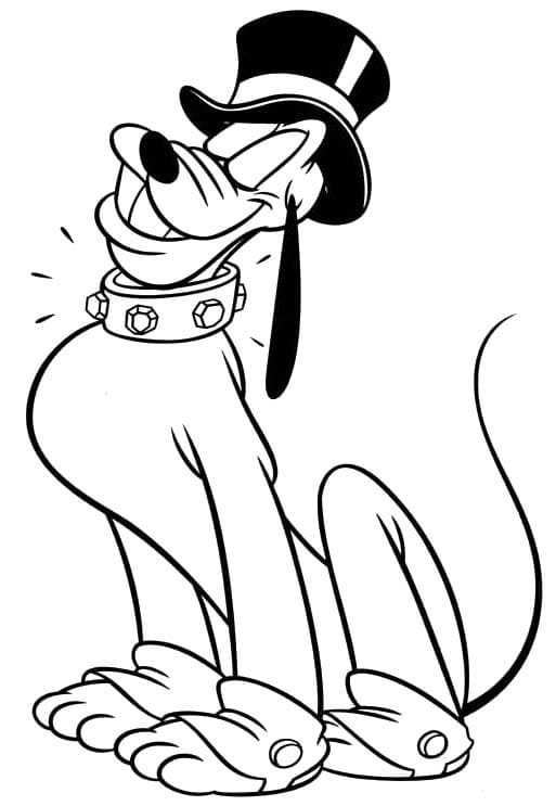 Desenho de Pluto Cavalheiro para Colorir