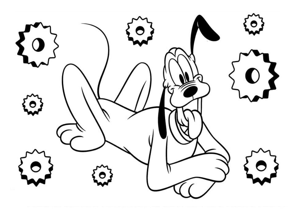 Desenho de Pluto Download para Colorir