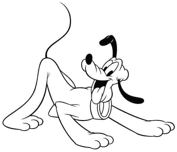 Desenho de Pluto Engraçado para Colorir