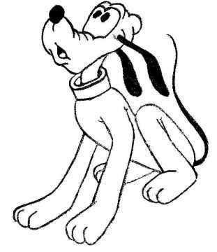 Desenho de Pluto para Colorir Download