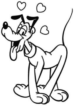 Desenho de Pluto para Colorir Pdf grátis