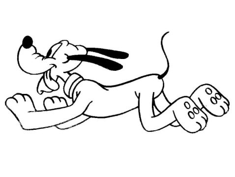 Desenho de Pluto para Imprimir Pdf grátis