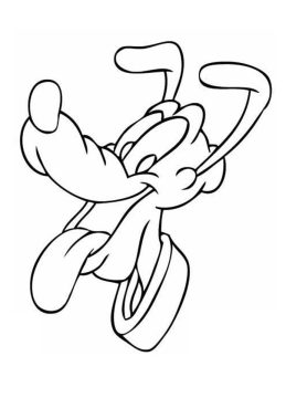 Desenho de Pluto Sorrindo para Colorir