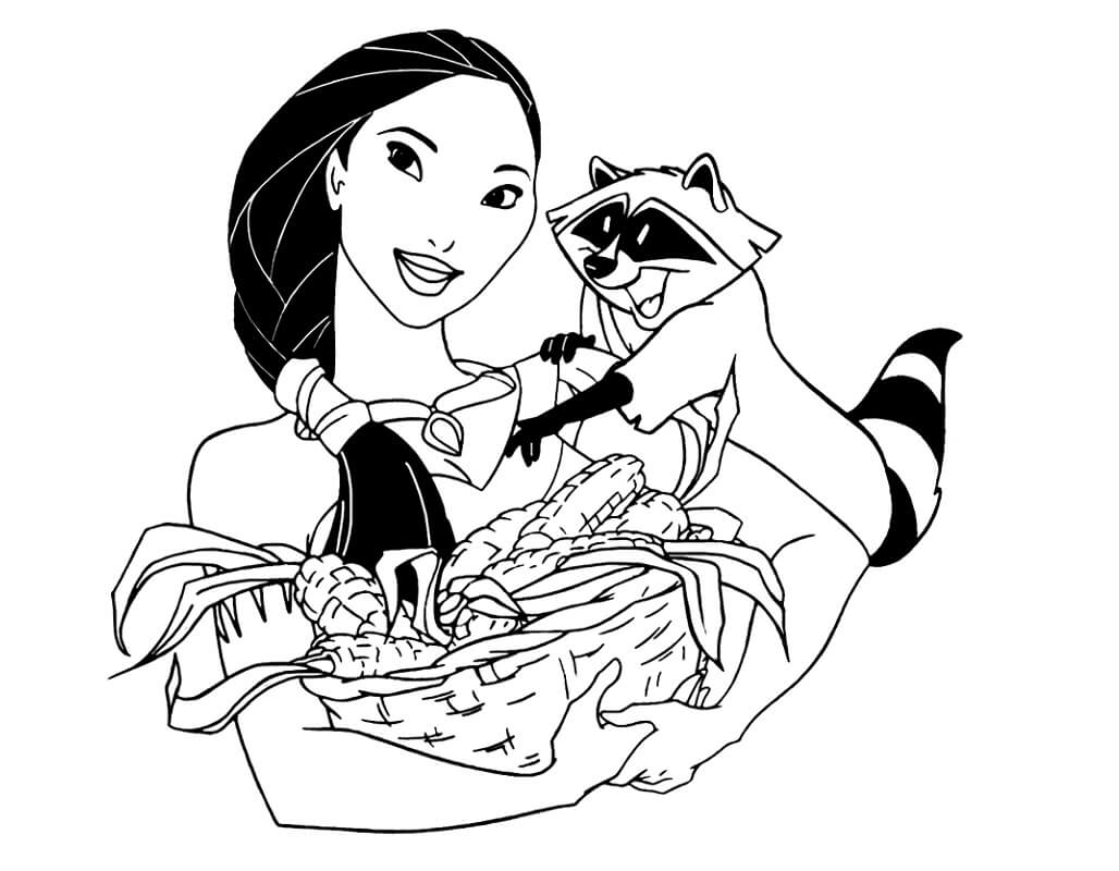 Desenho de Pocahontas Download para Colorir