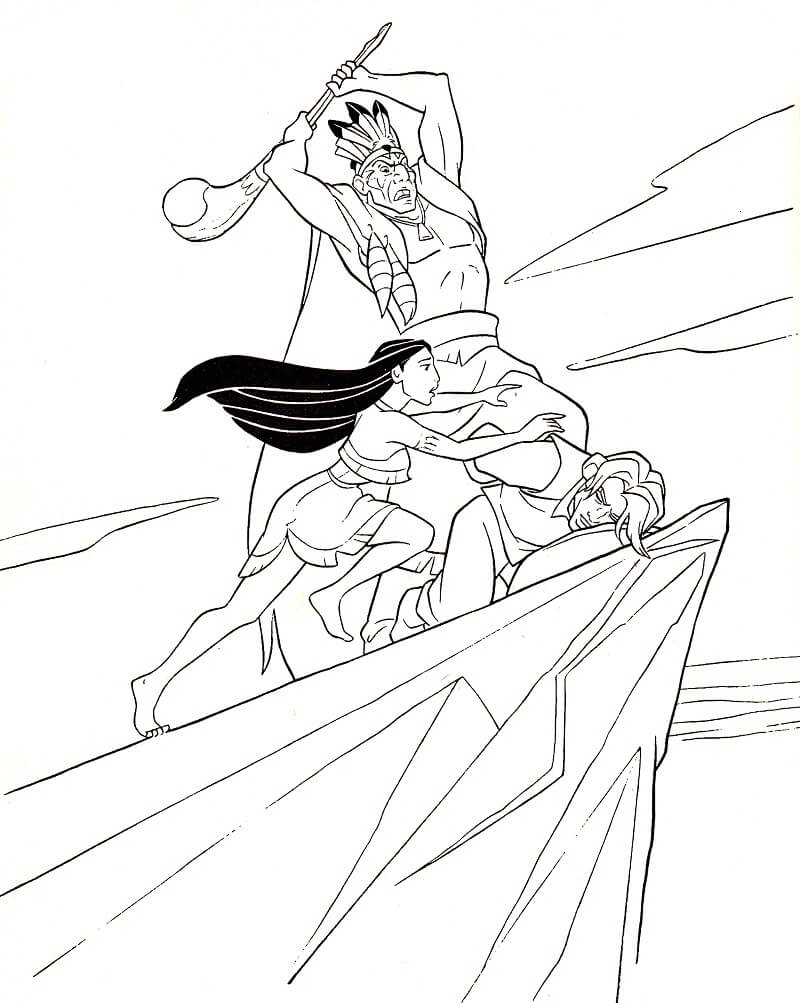 Desenho de Pocahontas para Colorir Download