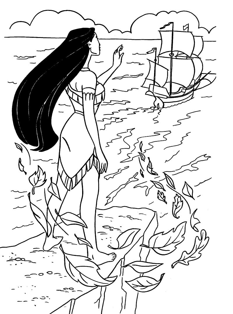 Desenho de Pocahontas para Imprimir Download