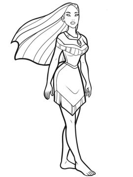 Desenho de Pocahontas para Pintar Download