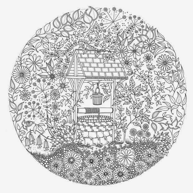 Desenho de Poço para Adultos para Colorir