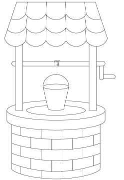 Desenho de poço Simples para Colorir