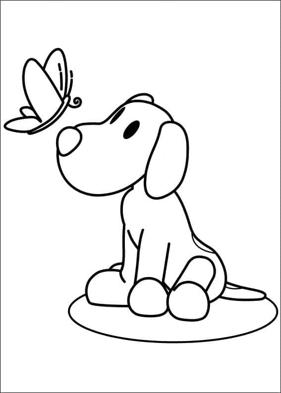 Desenho de Cachorra Loula de Pocoyo para Colorir