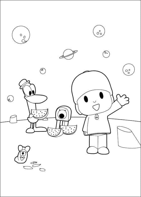 Desenho de Imagem de Pocoyo para Colorir