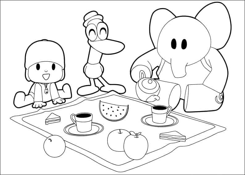 Desenho de Imprimivel Pocoyo para Colorir