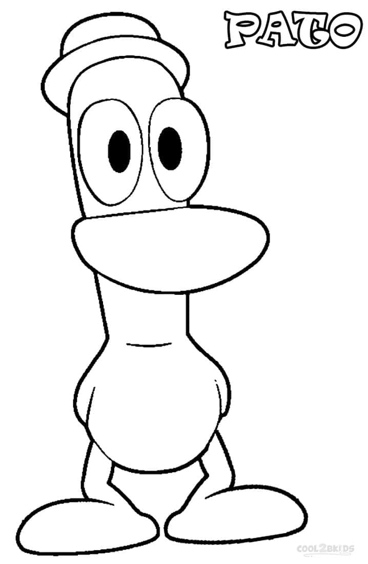 Desenho de o Pato de Pocoyo para Colorir