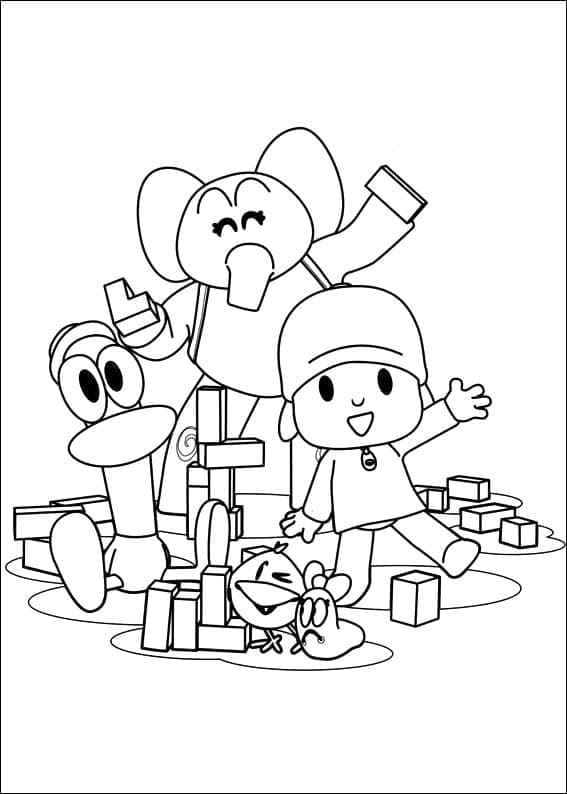 Desenho de Pocoyo Imprimivel para Crianças para Colorir